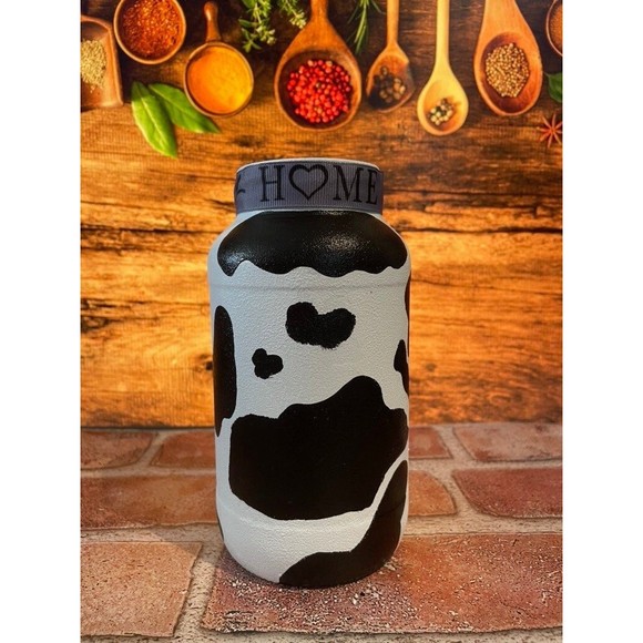 Hand painting  farmhouse Set of 3 glass jars painted with farm animals - Picture 9 of 10